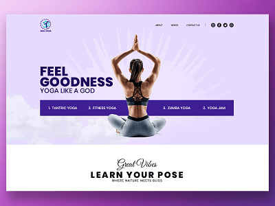 Wall Yoga Design landing page design ui design uiux design yoga page design