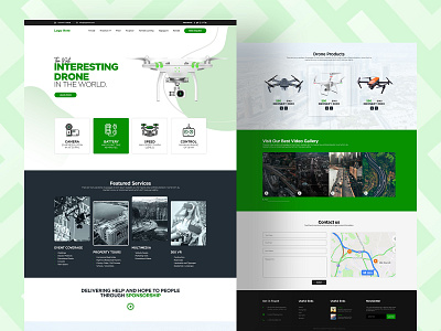 Drone Page Design drone page design home page design ui design