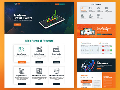 OTM Trade Design trading website ui design