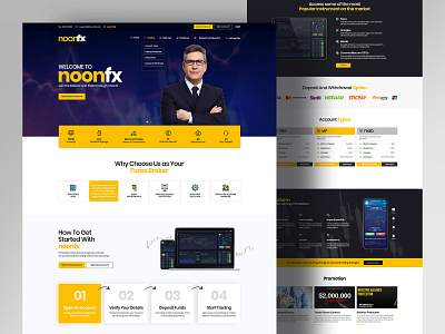 Noonfx Design homepagedesign tradingwebsite uidesign