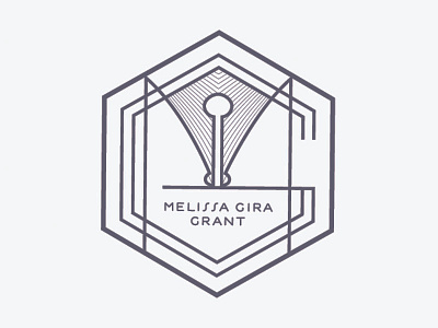 Melissa Gira Grant badge badge branding deco estilo hexagon identity logo