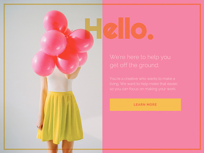 Daily UI 003 - Landing Page balloons codepen daily ui daily ui 003 dailyui landing page pink ui