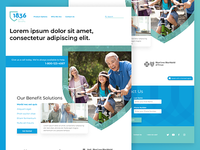 1836 Senior Benefits Homepage benefits health insurace homepage landing page seniors ui web design website