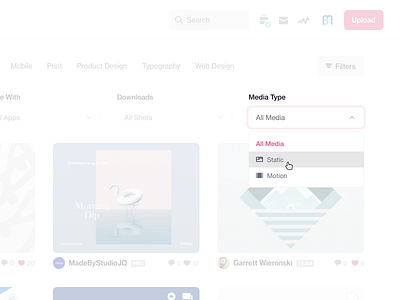 Type Filter designs, themes, templates and downloadable graphic elements on  Dribbble