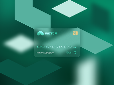 Initech Glassmorphism Credit Card