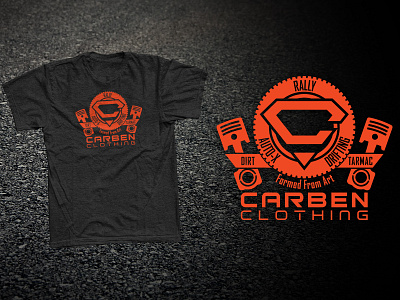 CARBEN Clothing Crest Tee Design auto x carben clothing drifting motorsports rally t shirt