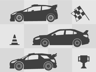 Rally Cross Icons