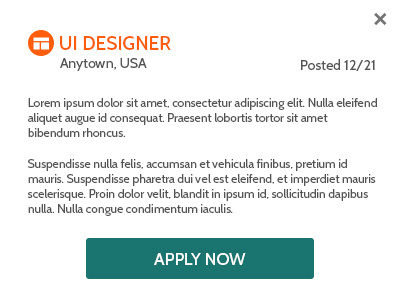 Daily UI 050 050 daily ui job post