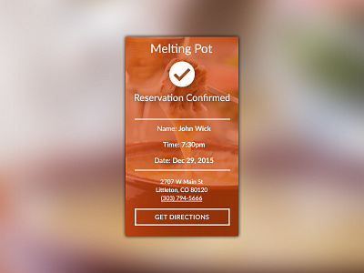 Daily UI 054 054 daily ui reservation confirmation