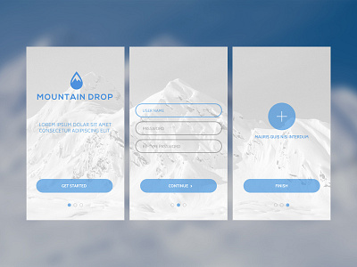 XD Mountain Drop Test adobe xd iphone mobile onboarding ui