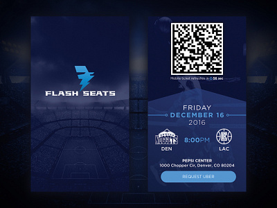 Flash Seats App Redesign adobe xd app basketball event flash seats mobile ticket sports