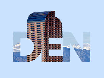 DEN city denver masking type typography