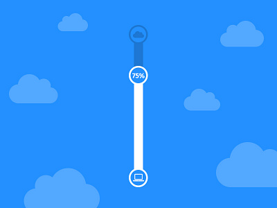 Flat Vertical Progress Bar cloud file flat percentage progress bar transfer upload