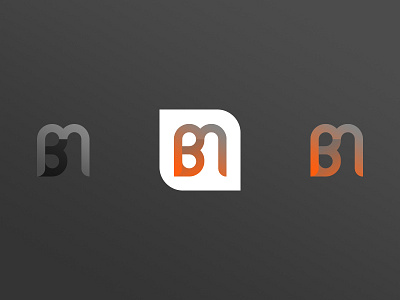 Personal Mark bm branding initials logo personal mark