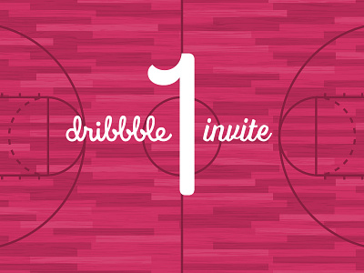 Dribbble Draft Day Invite basketball court draft dribbble invite invite