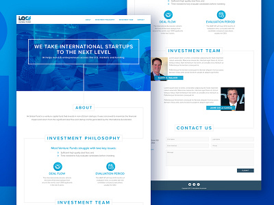 IAGF Homepage funding hero homepage interface international landing page startup ui venture website