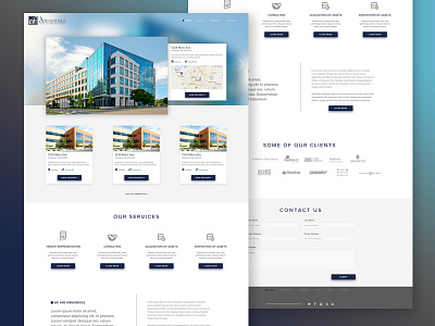 Annandale Real Estate Website cards homepage interface landing page mockup real estate ui website