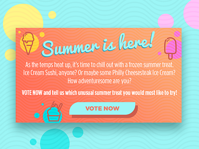 Student Survey ice cream landing page poll pop up popsicles summer survey ui vote