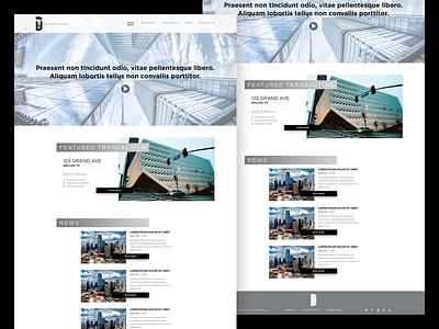 DT Capital Group Website Design clean hero homepage minimalism mockups modern real estate ui website design