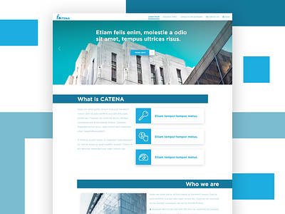 CATENA website hero homepage landing page real estate slider ui user inteface web