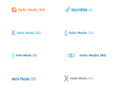 Helix Media 360 Logos 360 branding dna h logo helix icons logo media play