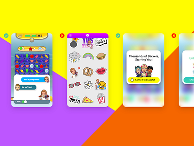 Bitmoji Kit Guidlines adobe xd app avatars bitmoji chat documentation guidelines mobile mock ups product design rules snap kit snapchat ui