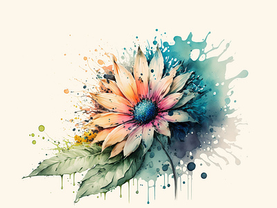 WATERCOLOR FLOWER #2 design flower graphic design illustration wa watercolor