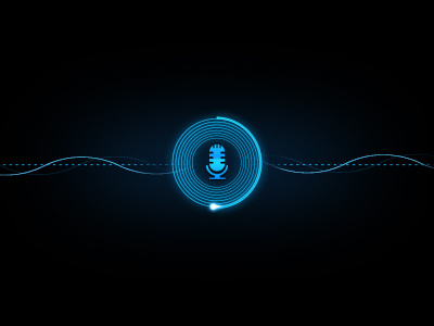 Listening - Voice Activated Assistant blue interface ui voice waves