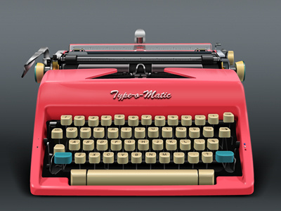 Retro Typewriter icon pink retro retro typewriter typewriter