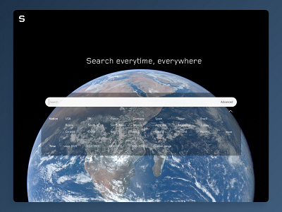 Daily UI: Search (Day 22) dailyui globe interface search searchengine website