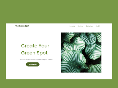Green Spot!!A Plant Website app design ui