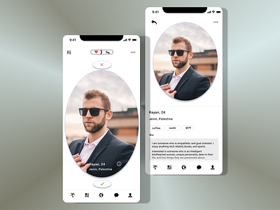 Dating Mobile Application (UI) app design typography ui ux