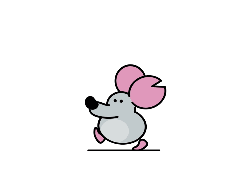 I'll just leave this mouse here animation character characters gif illustration loop mouse run