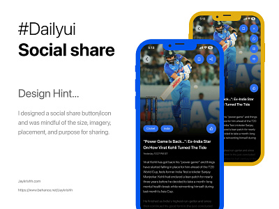 #dailyui Social share button / icon dailyui design design challenge figma ui ui challenge ui design uiux ux