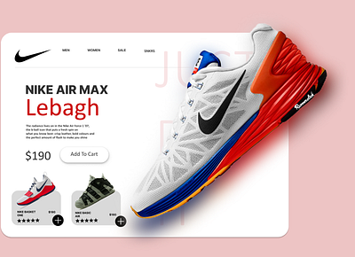 Nike Official Website UI Design ( HomePage ) app design design uiux logo typography ui ux