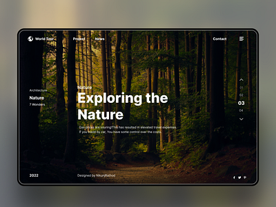 Forest Tour Website UI Design - Homepage design design uiux figma typography ui
