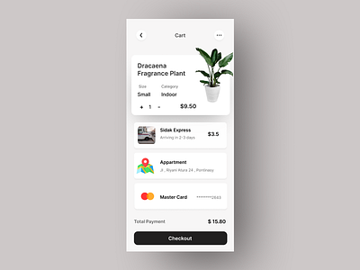 Plant Store App Payment Screen UI Design (Screen-2)