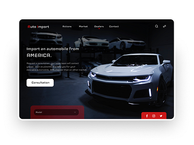 Automobile Shop - Cars automobile cars design design uiux designer figma freelancing linkedin logo reference typography ui uidaily uidesigner uiinspiration ux website webui