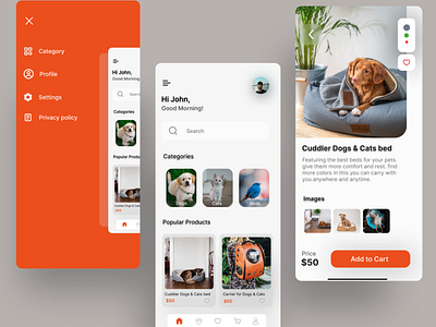 Pet Shop App UI Design app branding design design uiux designer figma logo typography ui ui designer ux