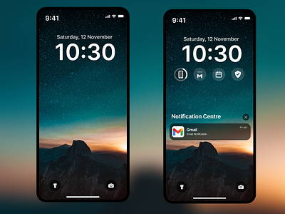iPhone 13 Lockscreen UI Design Concept ✨
