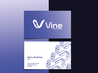 Business card  Vine Travel Company