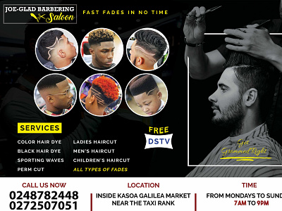 Barbering saloon banner ##bannerdesigns banner flyer barber branding design graphic design