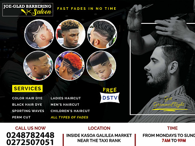 Barbering saloon banner 
##bannerdesigns