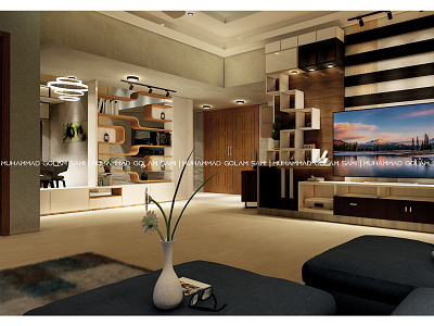 Living Room Interior At Banorgati, Khulna 3d model 3d render arch viz design graphic design interior lighting
