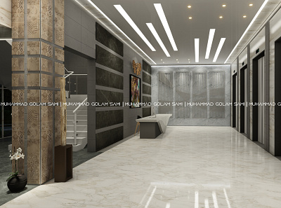 Lift Lobby Interior, CTG 3d model 3d render arch viz commercial design graphic design interior lighting