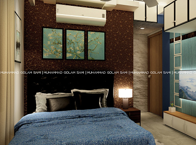 Bedroom Interior Design, Banorgati, Khulna 3d model 3d render arch viz architectural design graphic design interior lighting residential