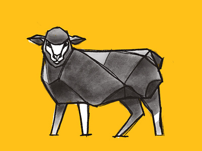 Low Poly Sheep Sketch