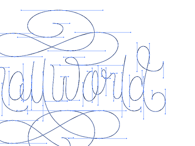 90º Beziers 90 degree beziers 90 degrees beziers lettering points right angles typography vector wip