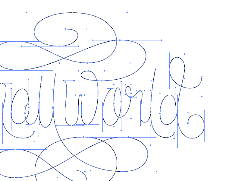 90º Beziers 90 degree beziers 90 degrees typography right angles wip vector points lettering beziers