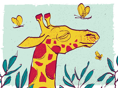 Giraffe giraffe illustration illustrator kids book texture vector